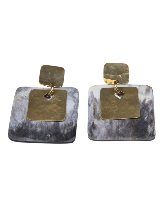 Bo Pi Square Earrings